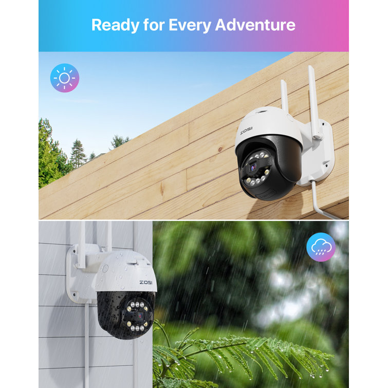 C296 5MP WiFi 355°PTZ Security IP Camera Outdoor with Two-Way Audio, AI  Person Vehicle Detection